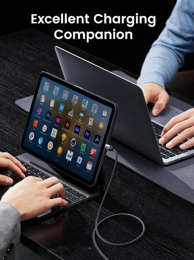 Alt view image 7 of 7 - UGREEN 2Pack Nylon Braided 60W USBC to USBC Fast Charging Cable 6FT, TypeC Cord Compatible with iPhone 17/16, Galaxy S25/S24/S22, Pixel 8/7, MacBook Air/Pro, Dell XPS, iPad Pro/Mini/Air, Switch, S