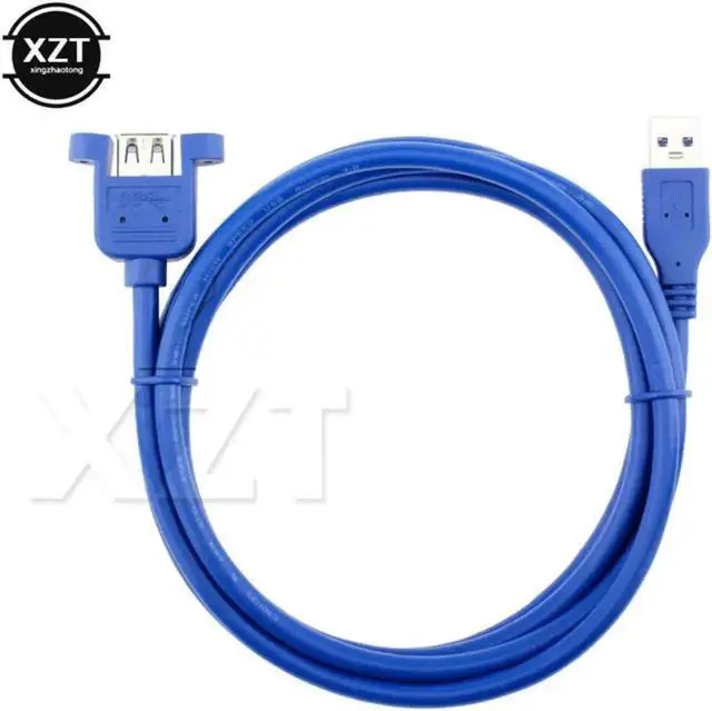 Alt view image 3 of 5 - 5Pcs 0.5m USB 3.0 Male to Female HighSpeed Extension Cable with Screw Holes for Computer Host