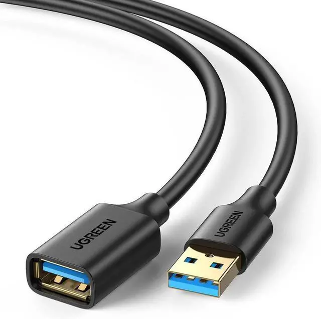 Main image of UGREEN 15FT USB 3.0 Extension Cable, MaletoFemale HighSpeed Data Transfer Extender Cord Compatible with Webcam, Gamepad, Keyboard, Mouse, Flash Drive, Hard Drive, Oculus VR, Xbox