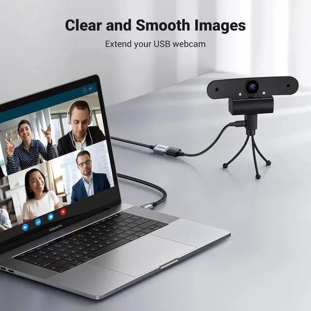 Alt view image 7 of 7 - UGREEN 2Pack 10FT Nylon Braided USB 3.0 Extension Cables, HighSpeed Extender Cord Compatible with Webcam, Camera, Phone, Mouse, Keyboard, Printer, Hard Drive, USB Hub