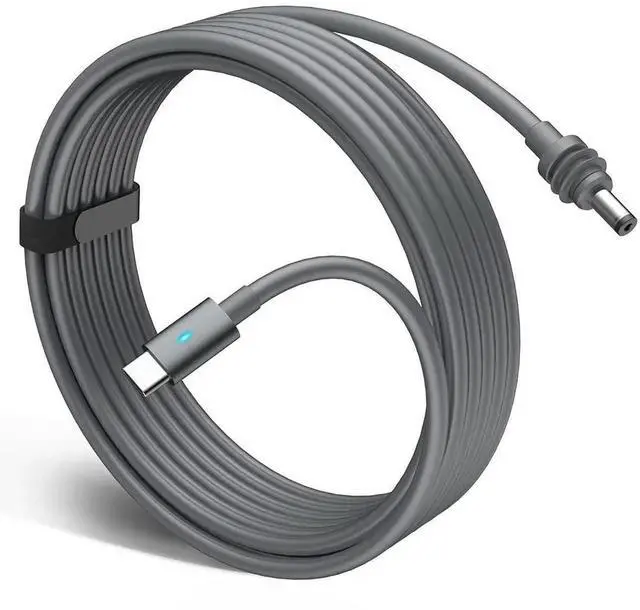 Main image of Mini USBC to DC Power Cable Compatible with Starlink Mini, 100W Waterproof Zinc Alloy Power Cord with Colorful Breathing Light (118.11 Inches)