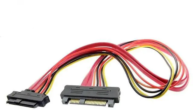 Main image of 0.5m SAS Hard Drive Extension Cable, SFF8482 29Pin Male to Female with 22Pin+7Pin Power Connectors