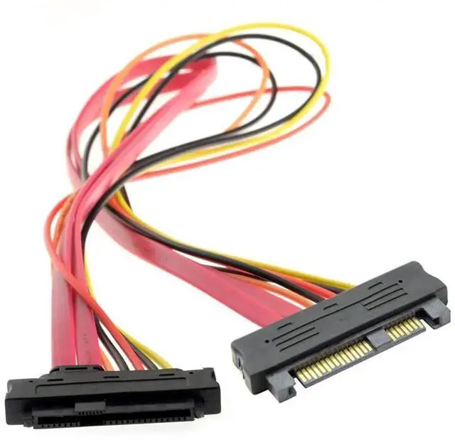 Alt view image 2 of 7 - 0.5m SAS Hard Drive Extension Cable, SFF8482 29Pin Male to Female with 22Pin+7Pin Power Connectors