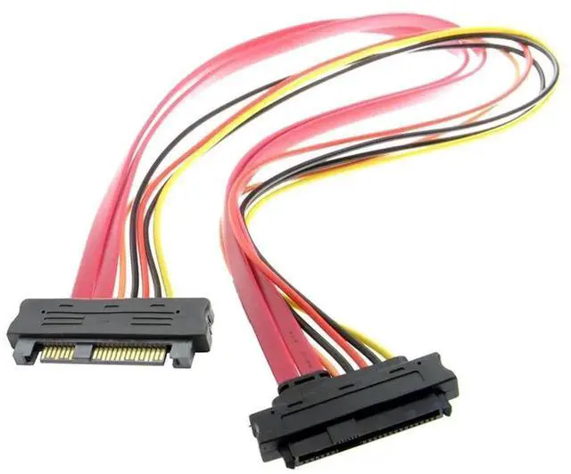 Alt view image 6 of 7 - 0.5m SAS Hard Drive Extension Cable, SFF8482 29Pin Male to Female with 22Pin+7Pin Power Connectors