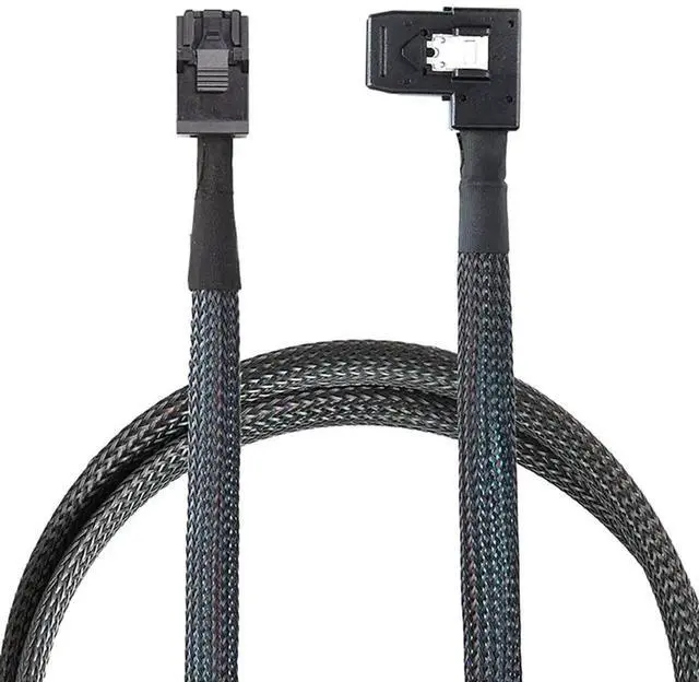 Main image of 0.5M Mini SAS HD SFF8643 4i to SAS SFF8087 RightAngle HighSpeed Internal Server Cable, 30AWG, 10Ohm Impedance