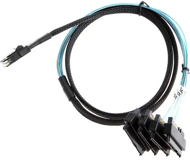 Alt view image 5 of 5 - 0.5M (19.68in) Mini SAS SFF8087 to SFF8482 Internal Server Cable with SATA Power, 30AWG 12Gbps HighSpeed Copper Wire Harness