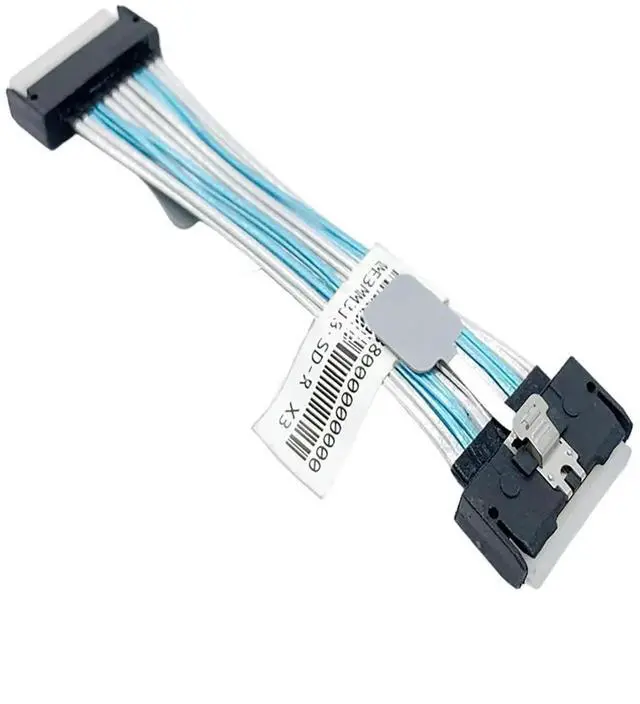Main image of 25cm PCIe 5.0 MCIO x8 to MCIO 8i Extension Cable, 32Gbps HighSpeed U.2 SSD Server Cable, Black StraighttoStraight