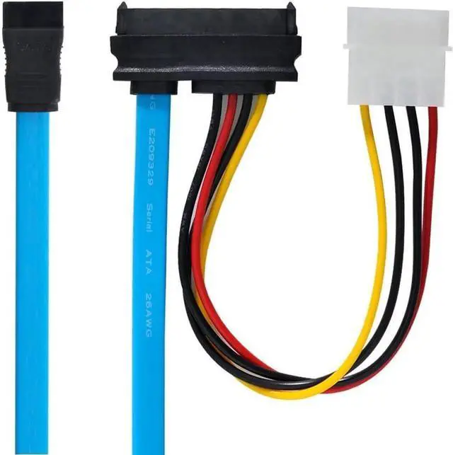 Main image of SFF8482 SAS 29Pin to SATA 22Pin Hard Drive RAID Extension Cable with IDE 4Pin Power Port