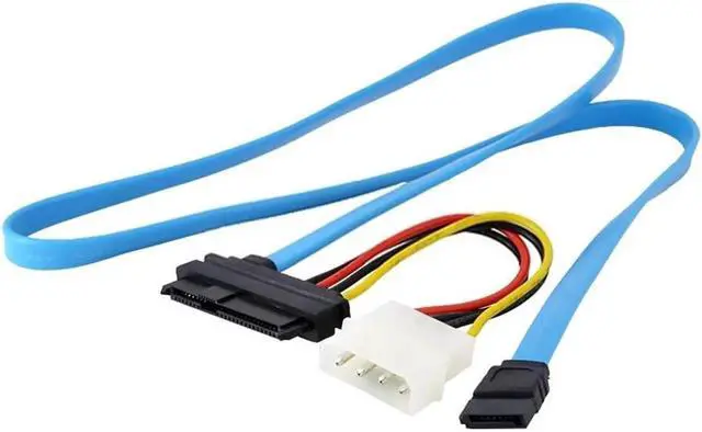 Alt view image 6 of 6 - SFF8482 SAS 29Pin to SATA 22Pin Hard Drive RAID Extension Cable with IDE 4Pin Power Port