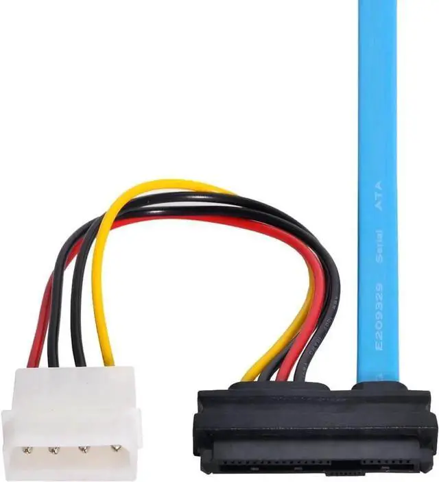 Alt view image 4 of 6 - SFF8482 SAS 29Pin to SATA 22Pin Hard Drive RAID Extension Cable with IDE 4Pin Power Port