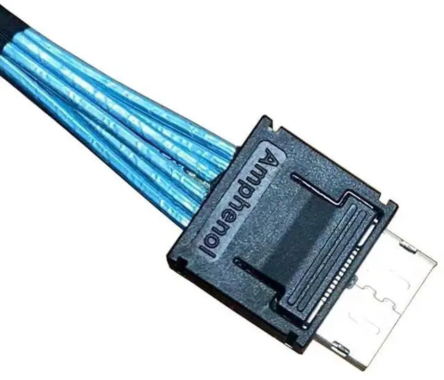 Alt view image 5 of 6 - 80cm SlimSAS 8X to 2×oCuLink 4X Cable, SFF8654 74Pin to 2×SFF8611 36Pin (Compatible with Broadcom MPN 056000100CBLSAST115485)