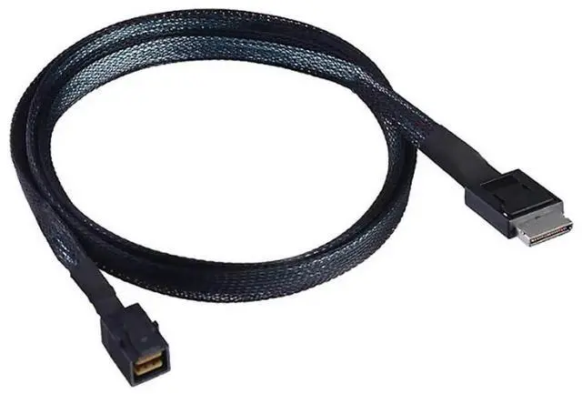 Alt view image 5 of 6 - 19.68 Inches PCIe Oculink SFF8611 4i to Mini SAS SFF8643 Internal Server Cable 12Gbps HighSpeed Data Transmission | 32AWG