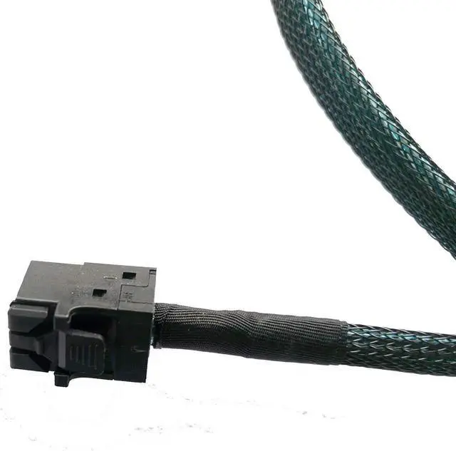Alt view image 4 of 5 - 80cm SlimSAS 4X to MiniSAS HD 4X Cable, SFF8654 38Pin to SFF8643 36Pin, 24Gbps SAS & 8GT/s PCIe, SAS3.0 Compliant for Servers