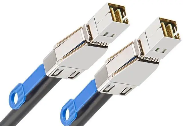 Alt view image 3 of 5 - 1M SAS HD SFF8644 to Mini SAS SFF8644 Cable with IC, 12Gbps HighSpeed Server Aggregation Cable, 28AWG, LowLoss Flat Interface