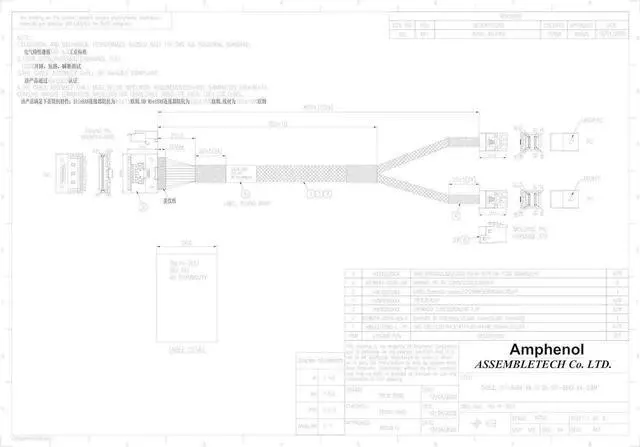 Alt view image 2 of 5 - 80cm SlimSAS 8X to 2×MiniSAS HD 4X Cable, SFF8654 74Pin to 2×SFF8643 36Pin, Compatible with Broadcom MPN 056000300