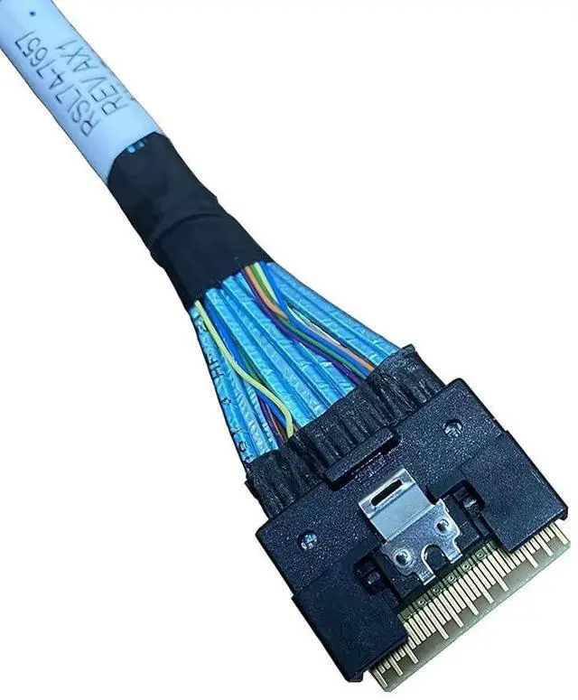 Alt view image 4 of 5 - 80cm SlimSAS 8X to 2×MiniSAS HD 4X Cable, SFF8654 74Pin to 2×SFF8643 36Pin, Compatible with Broadcom MPN 056000300