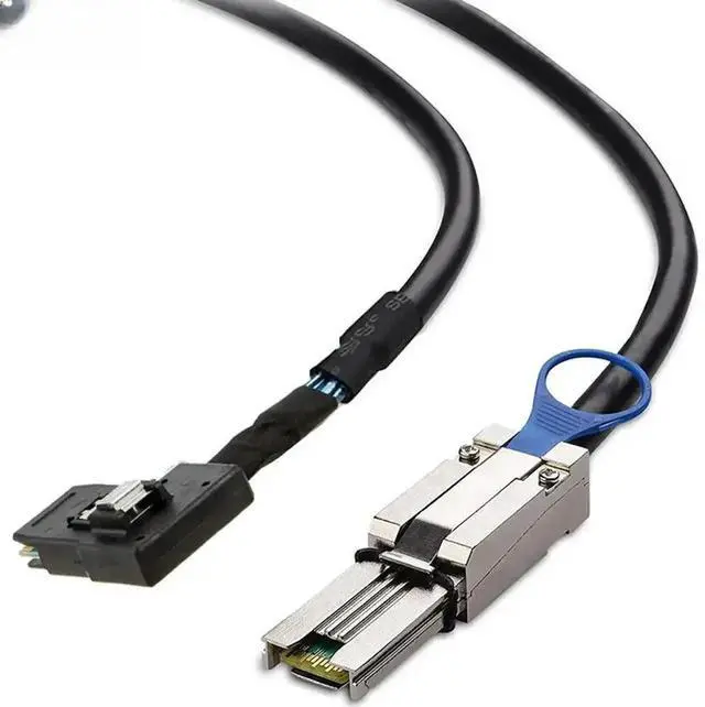 Main image of Mini SAS SFF8087 RightAngle to SAS SFF8088 HighSpeed Server Connection Cable, 50cm InternaltoExternal Storage Cable