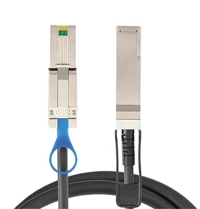 Alt view image 3 of 5 - QSFP 40G SFF8436 to MiniSAS HD SFF8088 Server Cable, 28AWG HighSpeed Storage Cable, Compatible with NetApp DS4243 DS4246, 1M