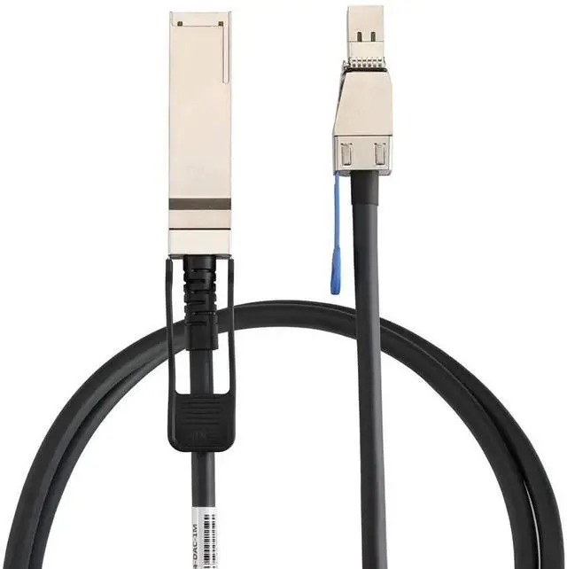 Alt view image 4 of 5 - MiniSAS HD SFF8644 to QSFP 40G SFF8436 Server Stacking Cable, 12Gbps HighSpeed Internal Interconnect, 28AWG 10Ohm Impedance, Black, 0.5M