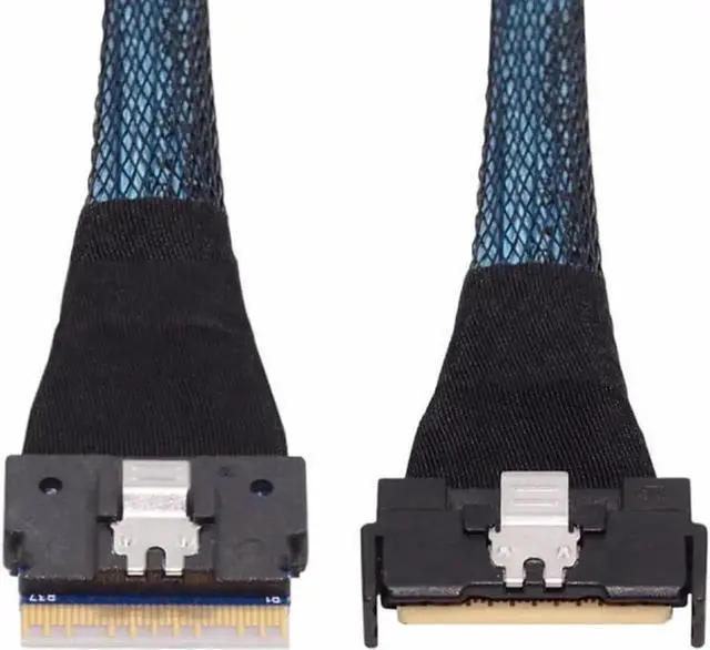 Main image of PCIE 5.0 Mini Cool Edge IO MCIO 8i 74Pin Male to Slimline SAS 4.0 SFF8654 74Pin Male Extender Cable, 50cm HighSpeed Server Interconnect Cable
