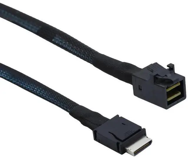 Alt view image 3 of 6 - PCIe Oculink SFF8611 4i to Mini SAS HD SFF8643 Internal Server Cable, 12Gbps HighSpeed Data Transmission, 32AWG, 39.37 Inches / 1m