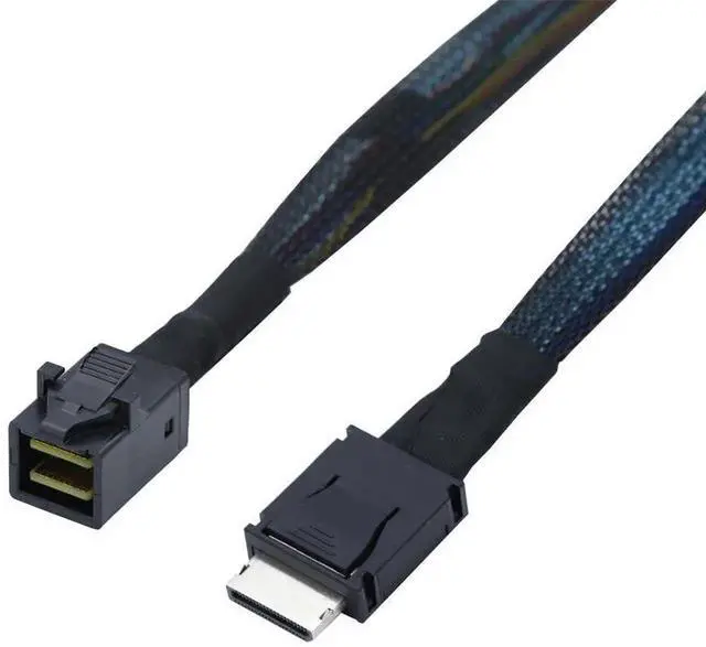 Alt view image 6 of 6 - PCIe Oculink SFF8611 4i to Mini SAS HD SFF8643 Internal Server Cable, 12Gbps HighSpeed Data Transmission, 32AWG, 39.37 Inches / 1m