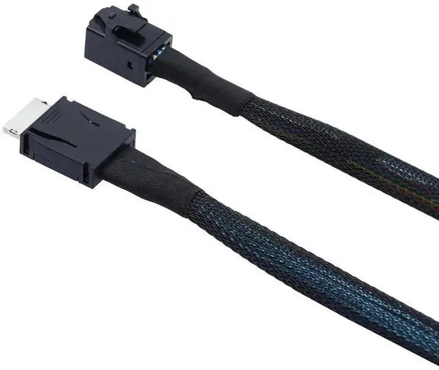 Alt view image 2 of 6 - PCIe Oculink SFF8611 4i to Mini SAS HD SFF8643 Internal Server Cable, 12Gbps HighSpeed Data Transmission, 32AWG, 39.37 Inches / 1m