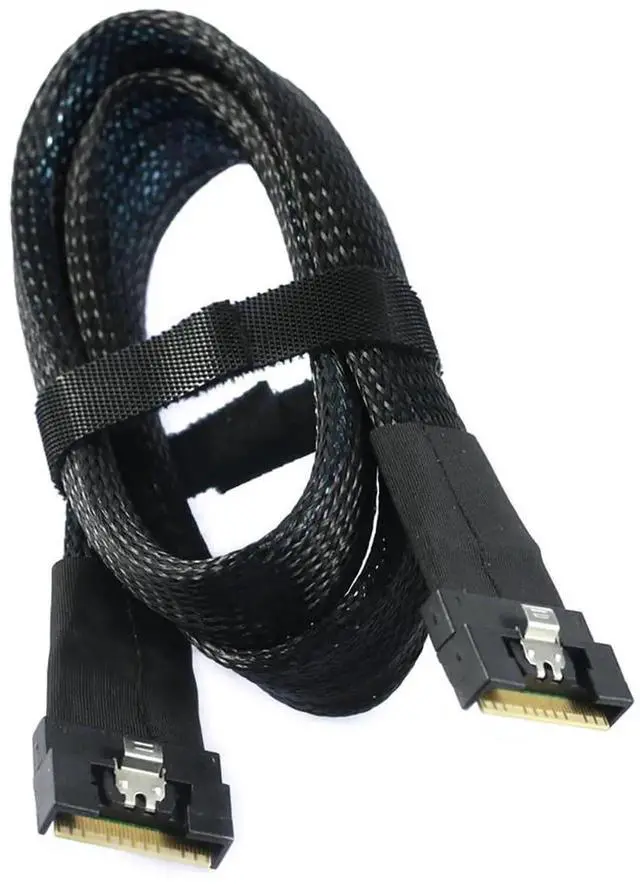 Alt view image 5 of 6 - SlimSAS SFF8654 8i PCIe 4.0 Interconnect Cable, 32AWG 24Gbps HighSpeed Server Cable, AntiMisdirection Design, 0.5M