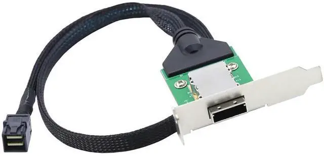 Alt view image 6 of 6 - Mini SAS HD SFF8643 to SFF8088 PCBA Female InternaltoExternal Conversion Cable, 6Gbps HighSpeed Server Cable, 1m / 39.37in