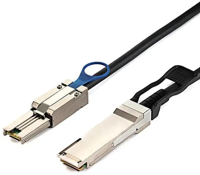 Alt view image 2 of 5 - QSFP 40G SFF8436 to MiniSAS HD SFF8088 HighSpeed Server Cable, 28AWG, Compatible with NetApp DS4243 DS4246, 0.5M