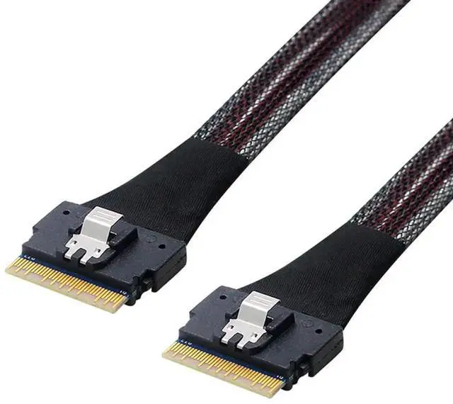 Main image of Slimline SAS 4.0 SFF8654 8i 74Pin PCIE Ultraport Extension Cable, 32AWG 24Gbps HighSpeed Server Interconnect Cable, 0.5M