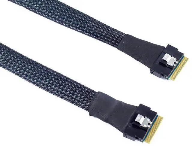 Alt view image 2 of 5 - Slimline SAS 4.0 SFF8654 8i 74Pin PCIE Ultraport Extension Cable, 32AWG 24Gbps HighSpeed Server Interconnect Cable, 1M
