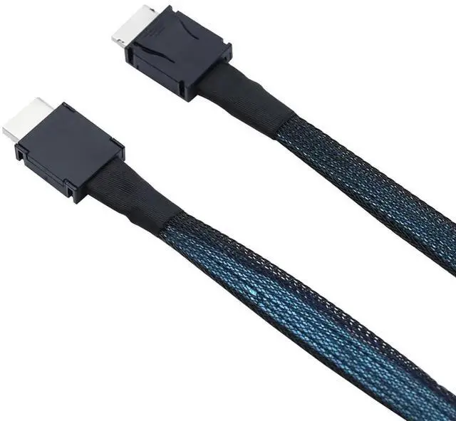 Alt view image 2 of 6 - PCIe OCuLink SFF8611 4i to Mini SAS SFF8611 4i HighSpeed Server Interconnect Cable, 19.68 Inches