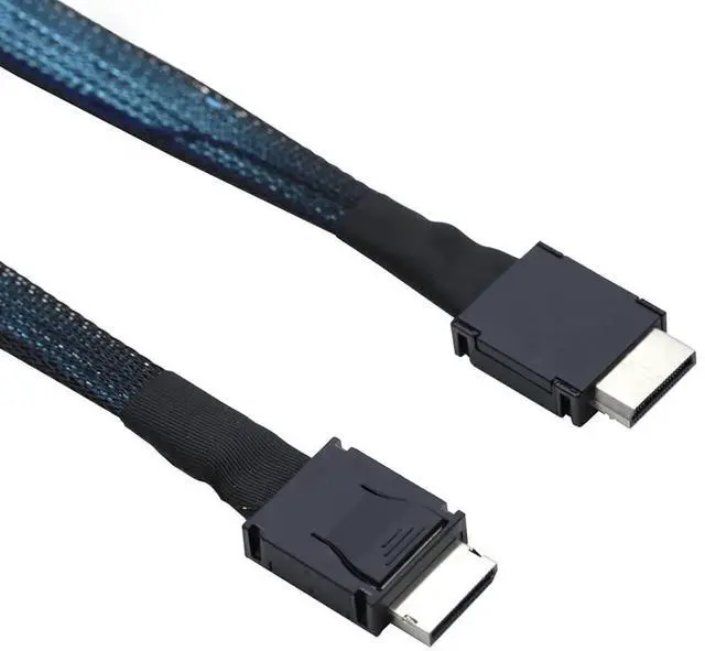 Alt view image 5 of 6 - PCIe OCuLink SFF8611 4i to Mini SAS SFF8611 4i HighSpeed Server Interconnect Cable, 19.68 Inches