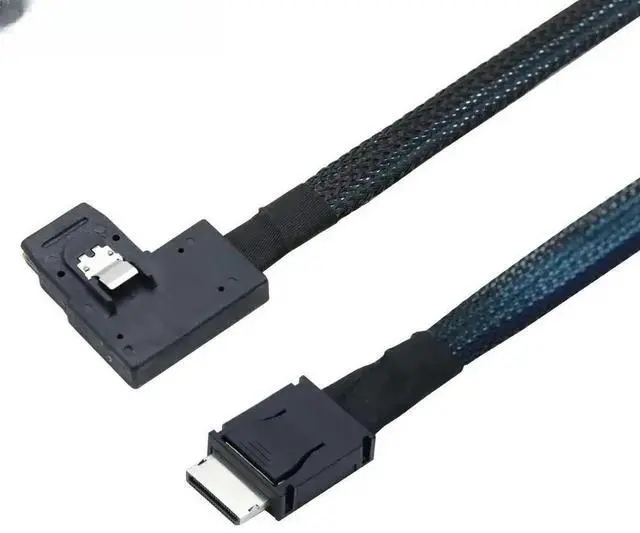 Main image of HighSpeed OCuLink SFF8611 4i to Mini SAS SFF8087 RightAngle Adapter Cable for PC & Server Hardware