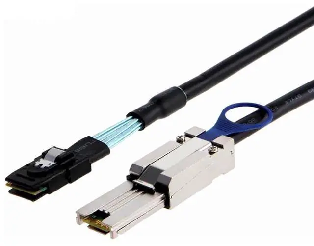 Alt view image 5 of 6 - Mini SAS SFF8087 to SAS HD SFF8088 InternalExternal Server Cable, 6Gbps HighSpeed 28AWG Copper Data Cord, 10 Ohm Impedance, 1M