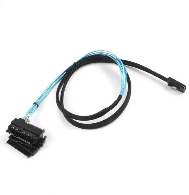 Alt view image 2 of 5 - Mini SAS 36Pin SFF8087 to 4×SFF8482 Connectors with SATA Power Cable, 1M/3.3FT, 2Pack