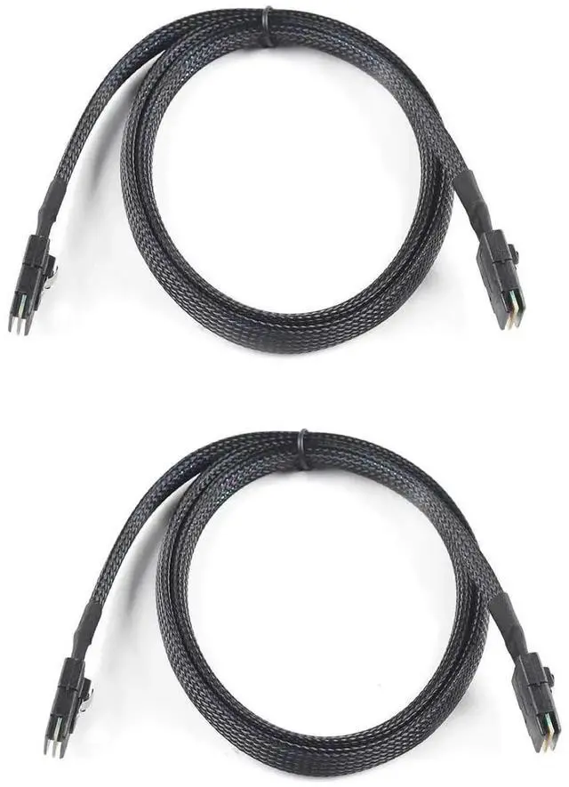 Main image of Heretom 2PCS Internal Mini SAS 36Pin SFF8087 to SFF8087 Cable, 1M / 3.3 Feet