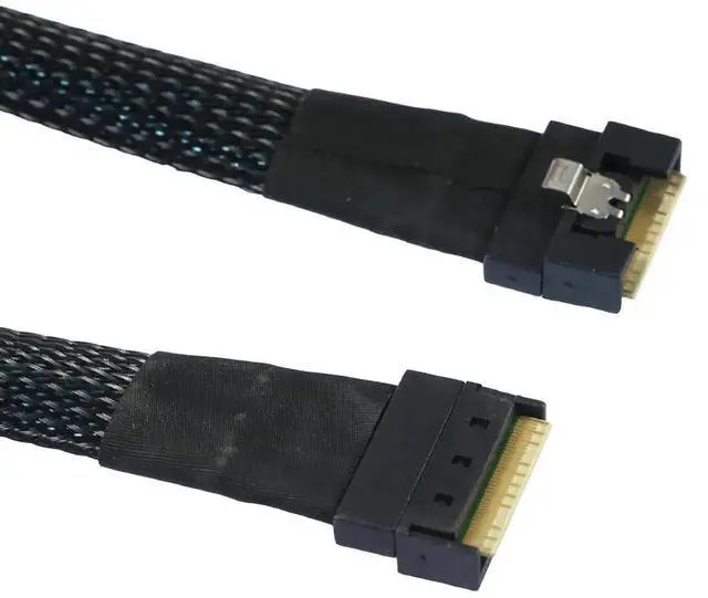 Main image of SlimSAS SFF8654 8i 8X Gen 4.0 Cable, 32AWG 24G HighSpeed Server Interconnect with AntiMisdirection Design, 1M