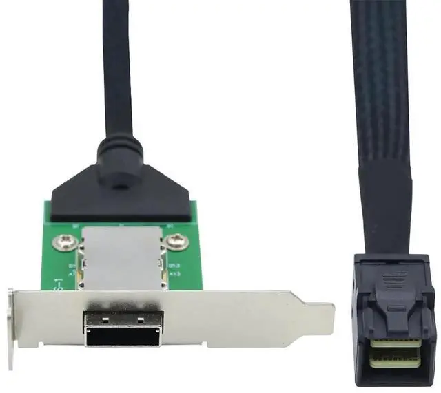 Alt view image 4 of 6 - Mini SAS HD SFF8643 to HD SFF8088 PCBA Female InternaltoExternal Server Conversion Cable, 6Gbps HighSpeed, 0.5M/19.68in