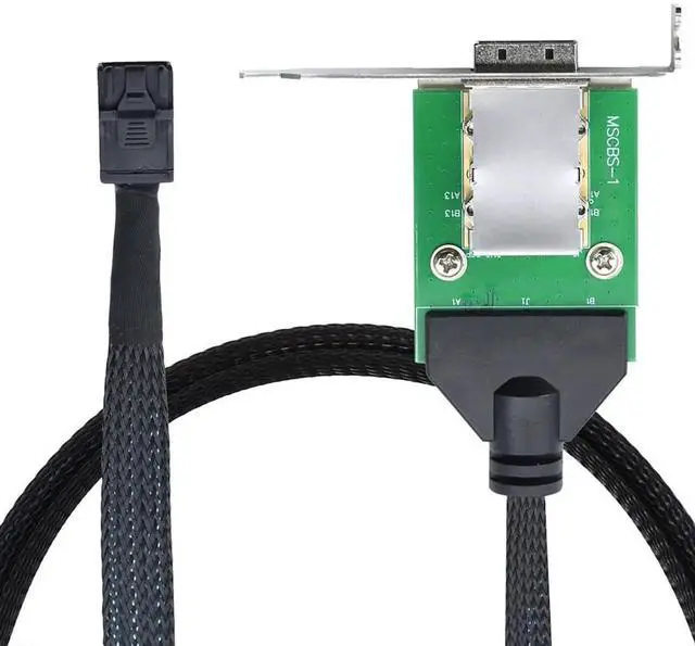 Alt view image 2 of 6 - Mini SAS HD SFF8643 to HD SFF8088 PCBA Female InternaltoExternal Server Conversion Cable, 6Gbps HighSpeed, 0.5M/19.68in