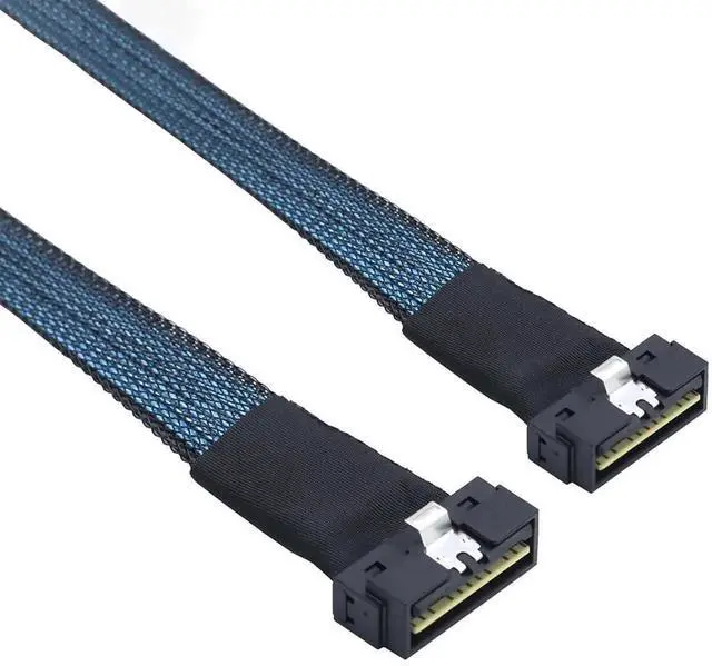 Main image of PCIe SlimSAS LP LowProfile SFF8654 8i 74Pin to LP 8X HighSpeed Internal Cable, 24Gbps 85 30AWG Server Data Harness, 1m/39.37in