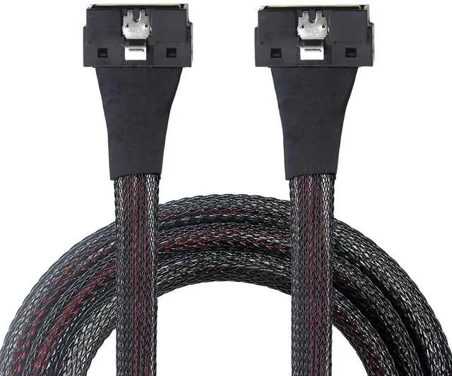 Alt view image 2 of 6 - PCIe SlimSAS LP LowProfile SFF8654 8i 74Pin to LP 8X HighSpeed Internal Cable, 24Gbps 85 30AWG Server Data Harness, 1m/39.37in