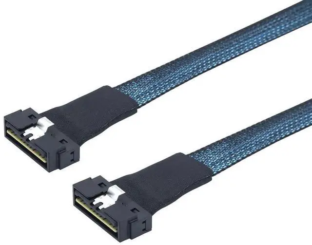 Alt view image 3 of 6 - PCIe SlimSAS LP LowProfile SFF8654 8i 74Pin to LP 8X HighSpeed Internal Cable, 24Gbps 85 30AWG Server Data Harness, 1m/39.37in