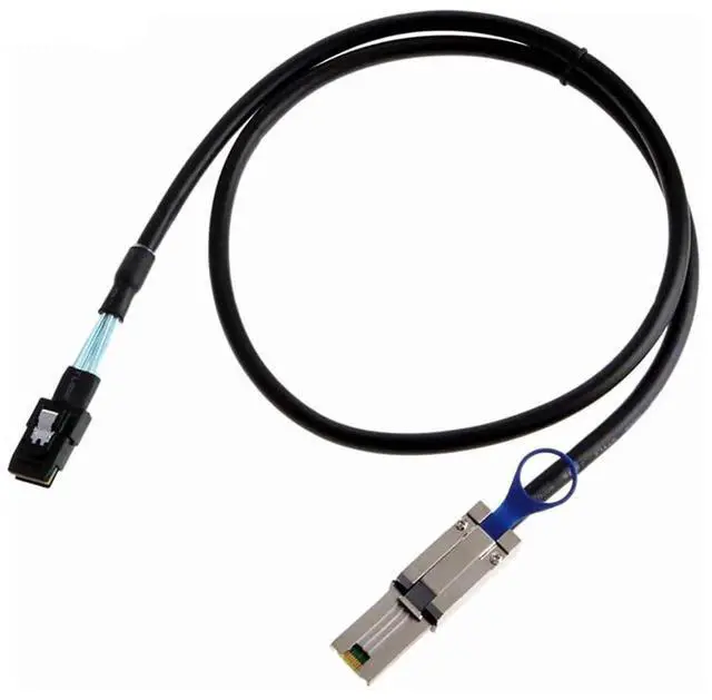 Main image of Mini SAS SFF8087 to SAS HD SFF8088 InternaltoExternal Server Cable, 6Gbps HighSpeed 28AWG Copper Cord, 10 Impedance, 2M