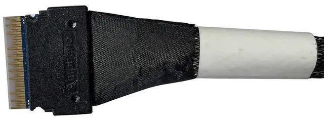 Alt view image 5 of 6 - SlimSAS 8X to 2×U.2 NVMe Adapter Cable, SFF8654 74Pin to 2×SFF8639 68Pin with Power, 75CM, Compatible with Broadcom MPN 056000500 / CBLSAST0953