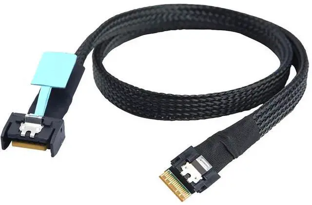 Alt view image 4 of 6 - Gen5 MCIO Slimline SFF8654 4i to SFF8654 4i Server Data Cable, 24Gbps HighSpeed Interconnect for RAID Controller, HDD & SSD, 0.8M/31.49in