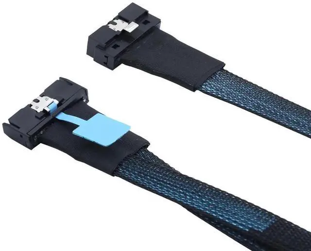 Alt view image 3 of 5 - PCIe 5.0 MCIO 8X to LP SlimSAS SFF8654 74Pin HighSpeed Server Cable, 24Gbps SingleChannel, LowProfile, 39.37in