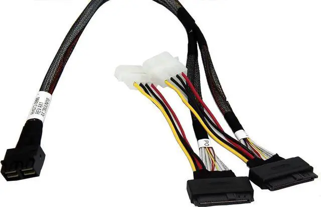Main image of LSI 94xx Series Dedicated 2×MiniSASHD 8X to 2×U.2 NVMe SSD Cable, SFF8643 72Pin to 2×SFF8639 68Pin, 75CM, Compatible with Broadcom MPN 055006500 / 055006400