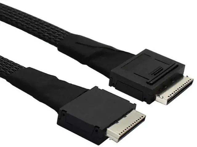 Main image of PCIe OCuLink SFF8611 8i to SFF8611 8i HighSpeed Server Data Cable, 32AWG 24Gbps Internal Transmission Harness, 1M/39.37in